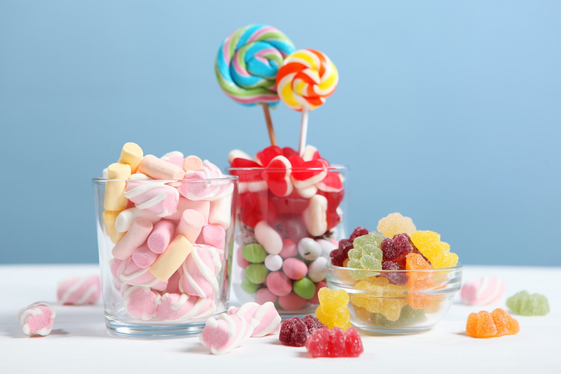 marshmallow y gomitas